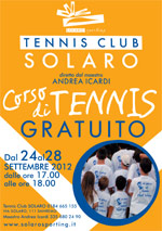 Corso tennis gratuito Solaro